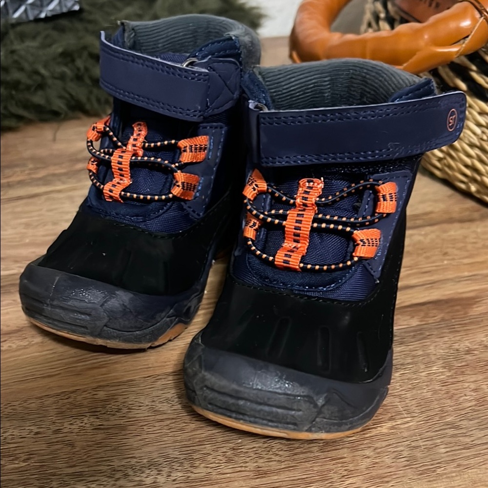 Kids' Navy and Orange Adventure Boots